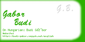 gabor budi business card